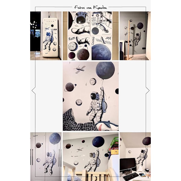 WandSticker4U®- XL seinätaide ASTRONAUTTI LENTÄÄ I Seinäkuvat: