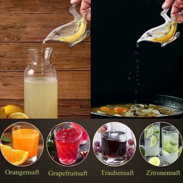 4 individuell citronpressare, manuell citruspressare, akryl