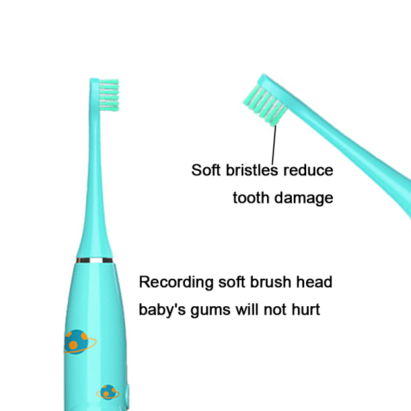 Lasten sähköhammasharjat 4 harjaspäällä, 3 tilaa