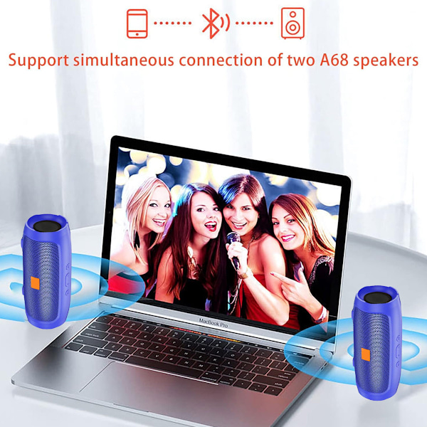 Bluetooth-högtalare Bluetooth Audio Outdoor Bärbar Plug-in Subwoofer Dubbelhögtalare Smart Speaker
