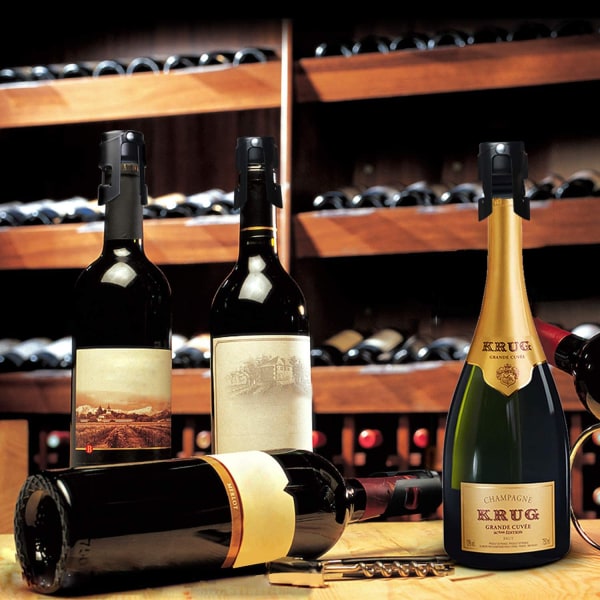 Kork, designad, flasktätning för Cava, Prosecco, mousserande vin