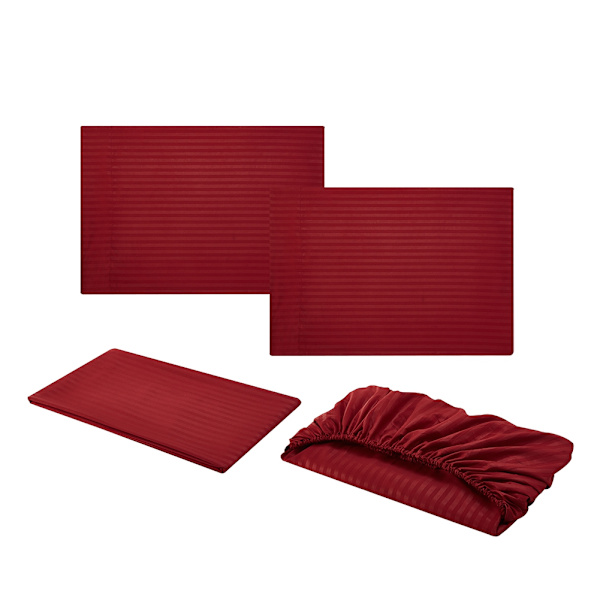 Enkel Faux Satin Sängklädesset 20*30 tum *2 st Kuddfodral/54*75 tum Madrass/81*96 tum Lakans
