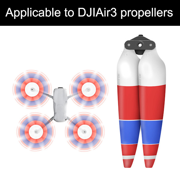 Ljudlösa propellrar för DJI Air 3 kameradro RC fjärrkontroll Quadcopter snabbkoppling