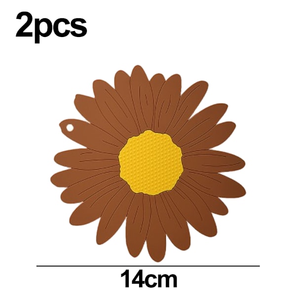 PVC-auringonkukan alusta kuumille kattiloille ja pöydille,