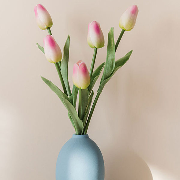 10 stk PU Kunstige Tulipaner Ekte Touch Kunstige Blomsteroppsats