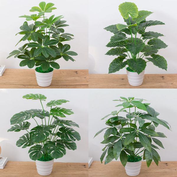 60CM Kunstig Real Touch Plante Monstera Træ uden Pot,