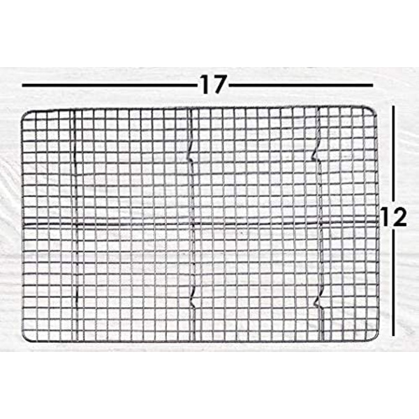 Rutmönstrad kockkylningsställ - 26*23 cm ugnssäkert rostfritt stål