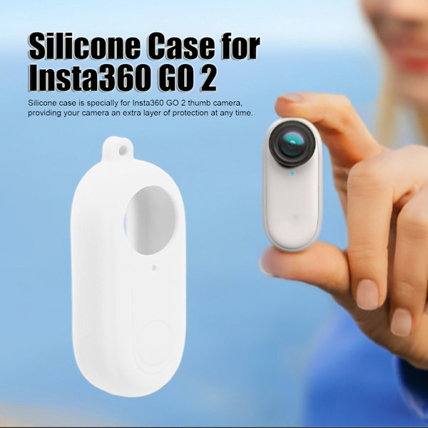 PULUZ Silikoni suojakotelo Runko Objektiivin suojus Näytönsuojakorkki Insta360 GO 2 Peukalokamera Lisävarusteet Valkoinen