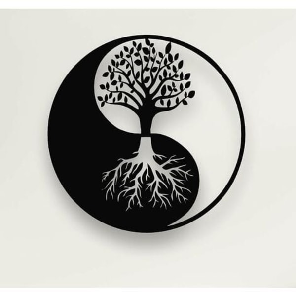 Metal Wall Decor - Tree Of Life - Yin Yang Metal Wall Decor