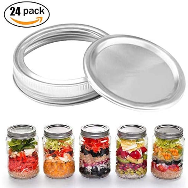 24 st Canning Lids + 24 st Rings, Regular Mouth Mason Canni