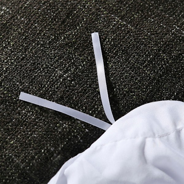 3-delat Modern Ruffle Sängklädesset i Polyester - Kuddfodral & Täcke (Vit King)