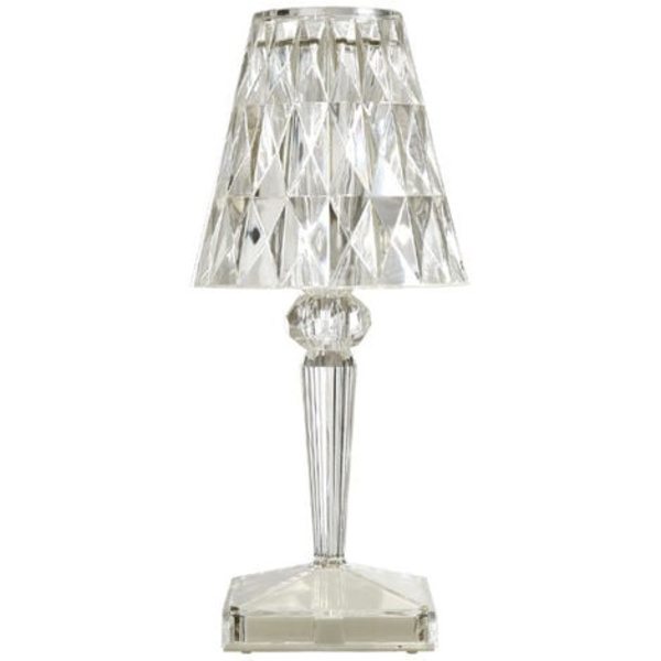 Nattlampe, akryl bordlampe, genopladelig projektionslampe til sengebord, italiensk design Kartell (én stk.)
