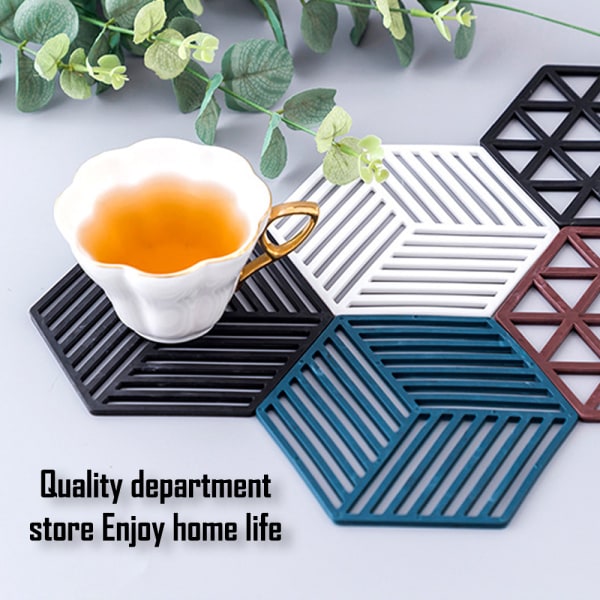 4 stk. grydeunderlag - Multi-Use Intricately Carved Insulated