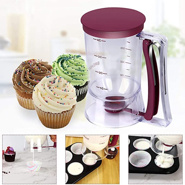 Batter Dispenser DIY Pandekage Cupcake Kage Bage Tilbehør Bageudstyr Køkkenredskaber