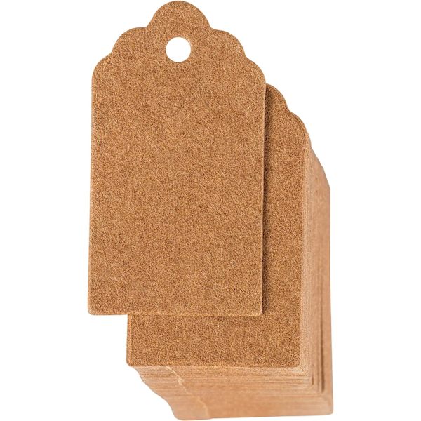 Lahjatagit - 1000-pakkaus Kraft-paperitagit, tavaratagit,