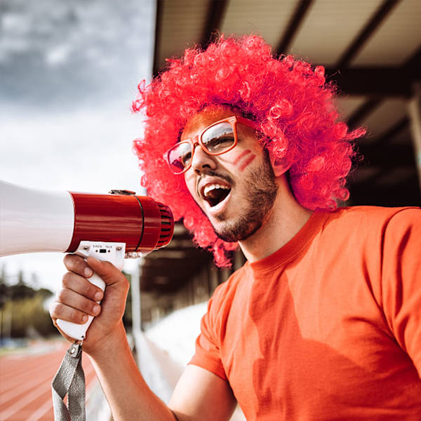 Färgglad clownperuk - Flerfärgad clownperuk för fest