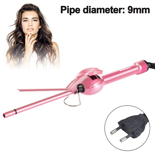 9 mm unisex trollstav hårrullare, liten tunna skinny hår curling