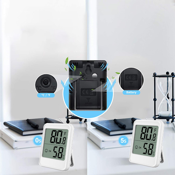 2 st inomhus termometer digital hygrometer med exakt