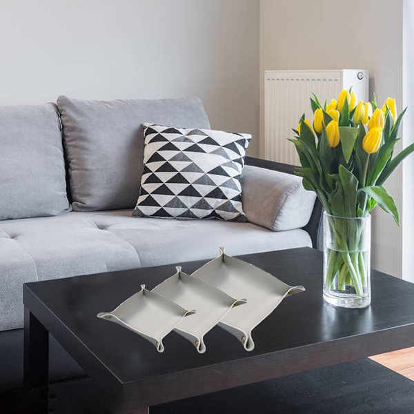 3 størrelser læderbakkearrangør, foldbar rejse