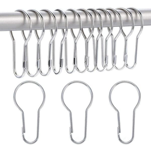 40-pack duschdraperiringar hängkrokar för sortering och organisering