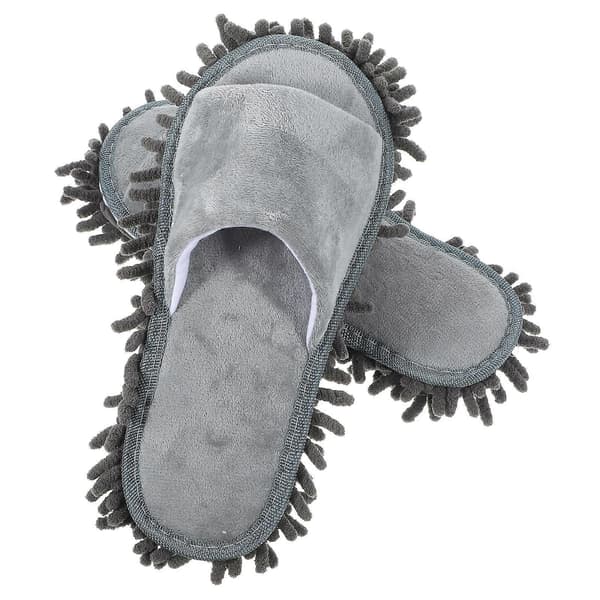 Mopping Slippers Moppe Sutsko Chenille Materiale Åben Tå Design Skridsikkerhed 1 Par