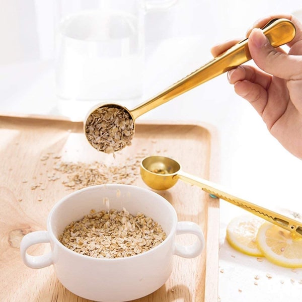 Rustfritt stål kaffeskje og teskje, flott for måling
