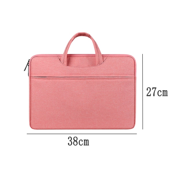 Laptopväska 14,1-15,4 tum Vattentåligt Case med Handl Pink-14.1-15.4 inches