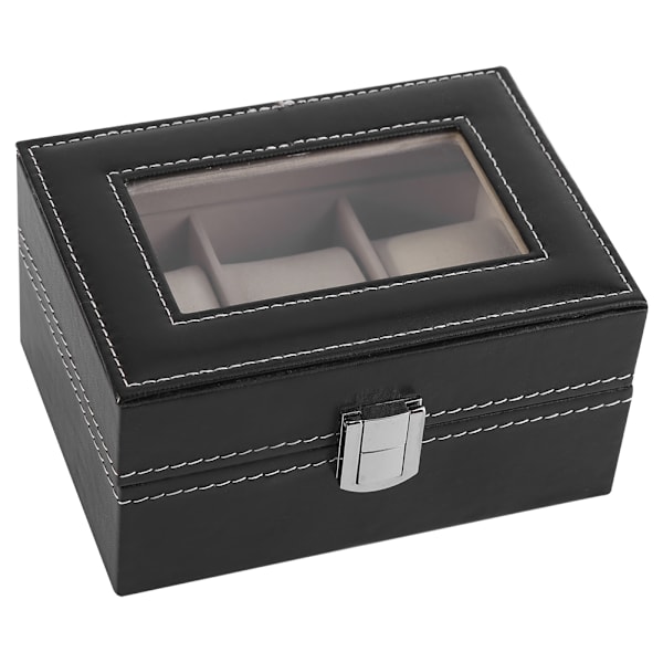 1 stk 3 spor PU lærboks etui for klokke smykker display oppbevaringsorganisator Hot