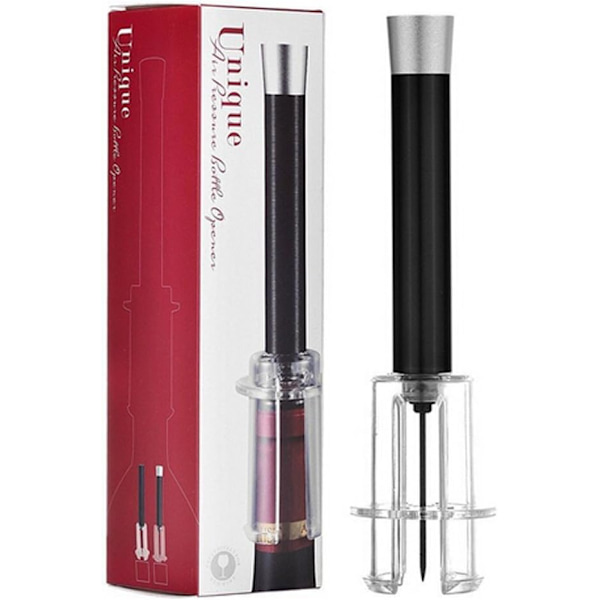 Tire Bouchon, Un Tire-Bouchon à Pression d'air Cork Pops Out Ouvre Bouteille Décapsuleur Ouvre Bouteille Vin Outils, Vin Accessoire (Noir)