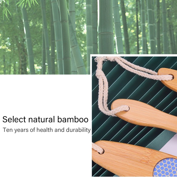 Glassfotfil – fotskrubber for død hud med bambus