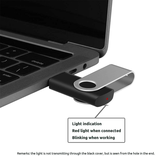 16 GB USB 2.0 Flash Memory Stick Drive Svängbara tumminnen Bulk 10 Pack, med LED-indikator, (svart)