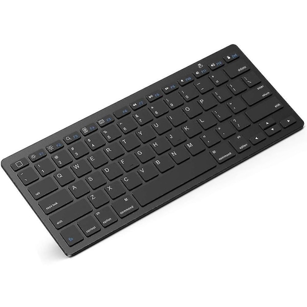 Bluetooth tangentbord, tangentbord för trådlös laddning, lämplig för alla typer av surfplattor, med LED-bakgrundsbelysning, svart 10 tum