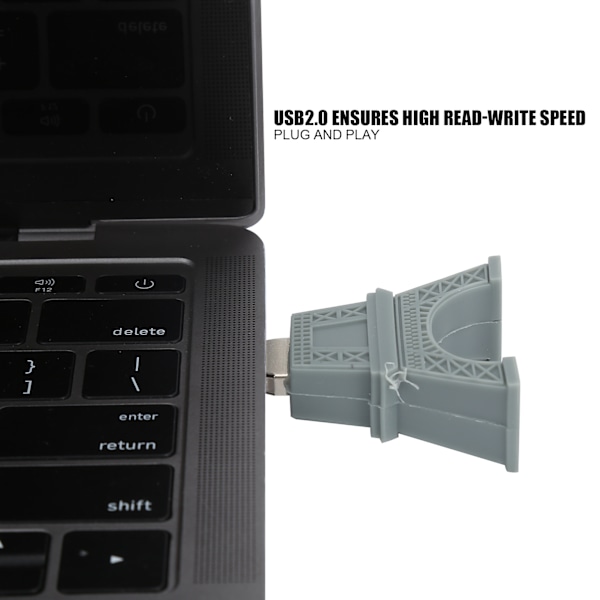 Unik Form USB-minne Silikon Portabel Dataöverföring USB-sticka för PC Laptop 16GB