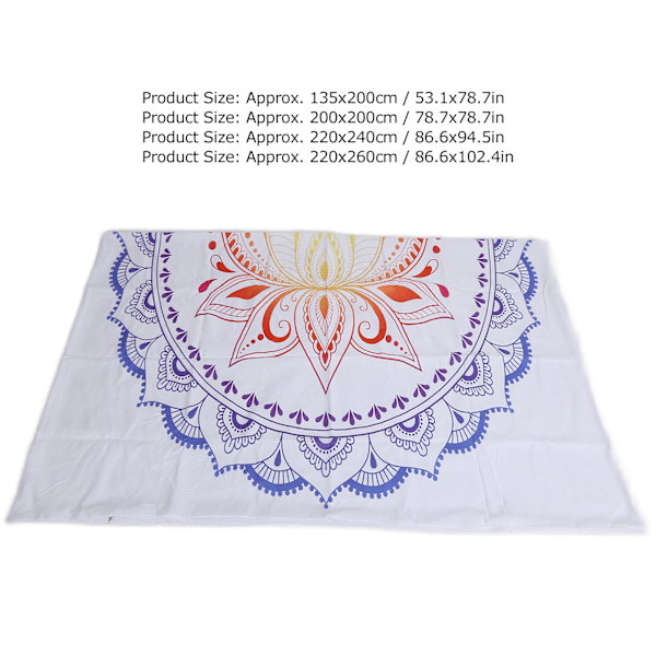 3-delt Bohemia-stil Dynebetræk med Pudebetræk Sengetøjssæt til Soveværelse 220x240cm