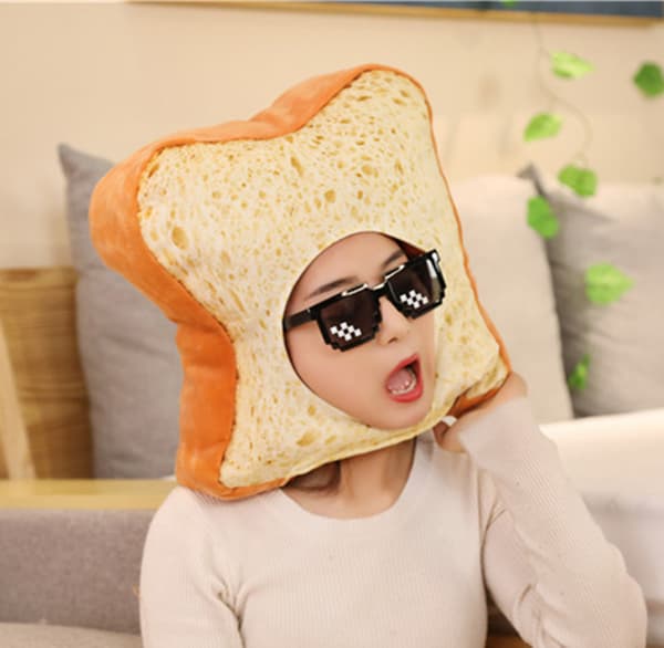 Toast Bread Hat Warm Bread Selfie Prop Plush Hat Costume Accessory