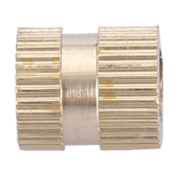 M6 Messing Sylinder Knurlet Rundt Formet Innsatt Embedsmuttere (M6*12*10; 5 stk)