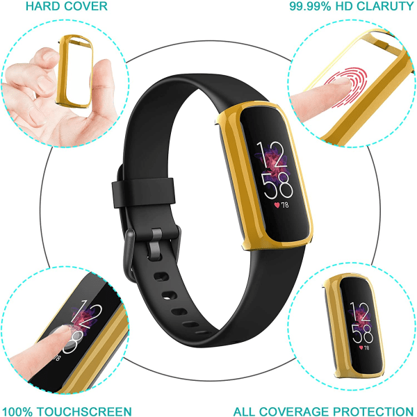 [2-pakning] etui for Fitbit Luxe, tilbehør med full dekning