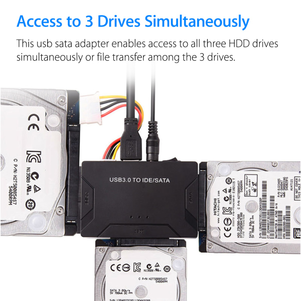 USB IDE -sovitin USB 3.0 - SATA IDE -kiintolevymuunnin