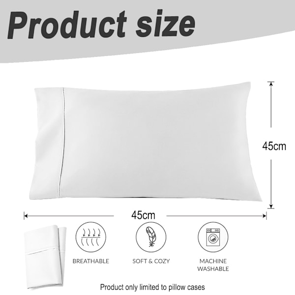 Örngott 51x 76cm Set, enfärgad örngott 51x 76cm 2er Set , örngott 2 pack 51x 76cm örngott
