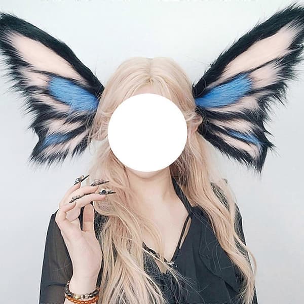 Stilig sommerfuglhodeplagg ball bursdag hårbånd mørkt hodeplagg Halloween djevel Adorkable overdimensjonert hodeplagg Butterfly flying
