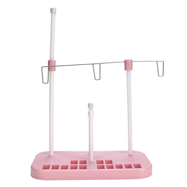 Hjemlig 3 kegler broderitrådsholder spoleholder pink symaskine tilbehør (pink)