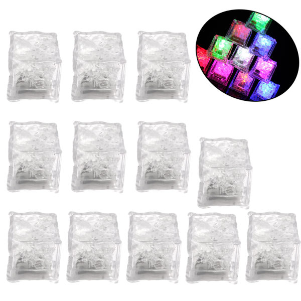 12 st luminescerande isbitar touch sensing LED blinkande isbitar