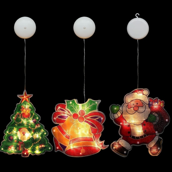 GLAITC Weihnachten Dekoration Licht, 3 Stück LED merkkiä
