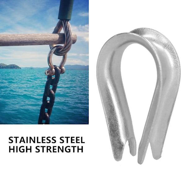 50 stk. Wire Rope Thimble i rustfritt stål, kabelriggverktøy for skipsbygging (M3 (3 mm))