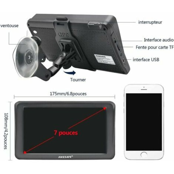 Tommer Lastbil Gps Europa 52 Kort Touch Screen Auto Navigation