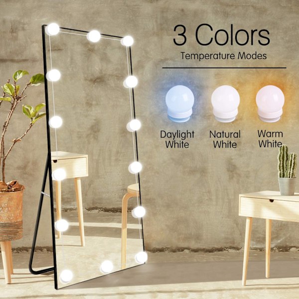 Hollywood LED-sminkspegellampor med 10 glödlampor