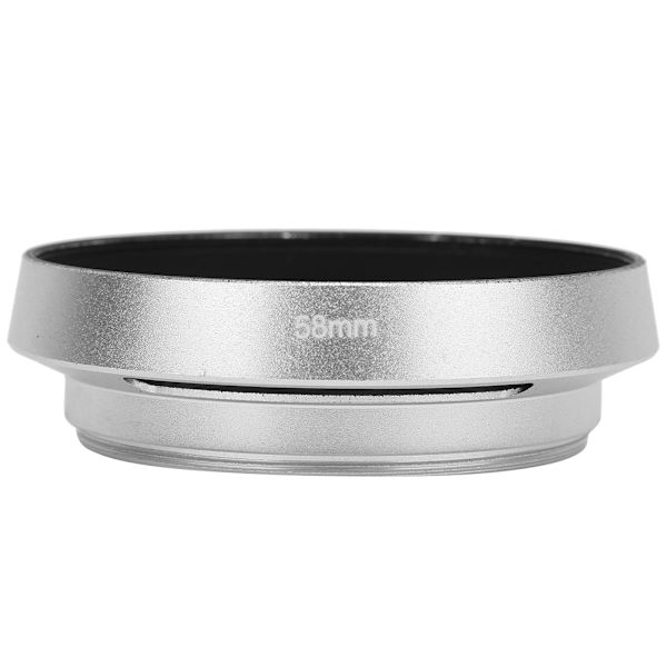 Universaali alumiiniseos kannettava ontto kameran viistoreunainen objektiivin suojus hopea 58mm