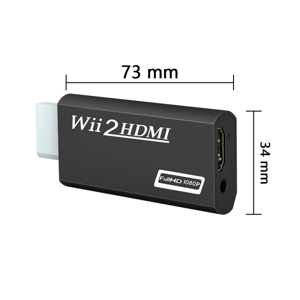 Wii till HDMI-kontakt Utgång Video 3,5 mm ljud