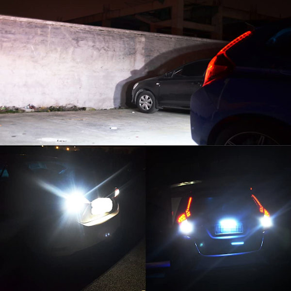2 x LED-lampor P21W BA15S 1156 Canbus LED 54-SMD 4014 1100 Lumen