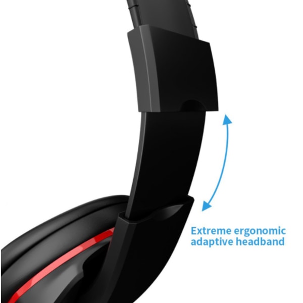 Gaming Headset-hörlurar med mikrofon för bärbar dator, surfplatta,